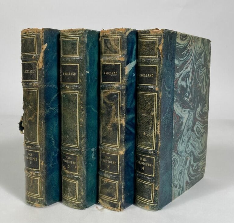 [Romain Rolland:Jean-Christophe]Vol.I,II,III,IV.Edité à Paris chez Albin Michel…