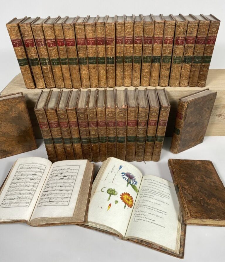 Rousseau, Jean-Jacques - Oeuvres completes - P., Poinsot, 1780 - 38 vol in-8 pl…