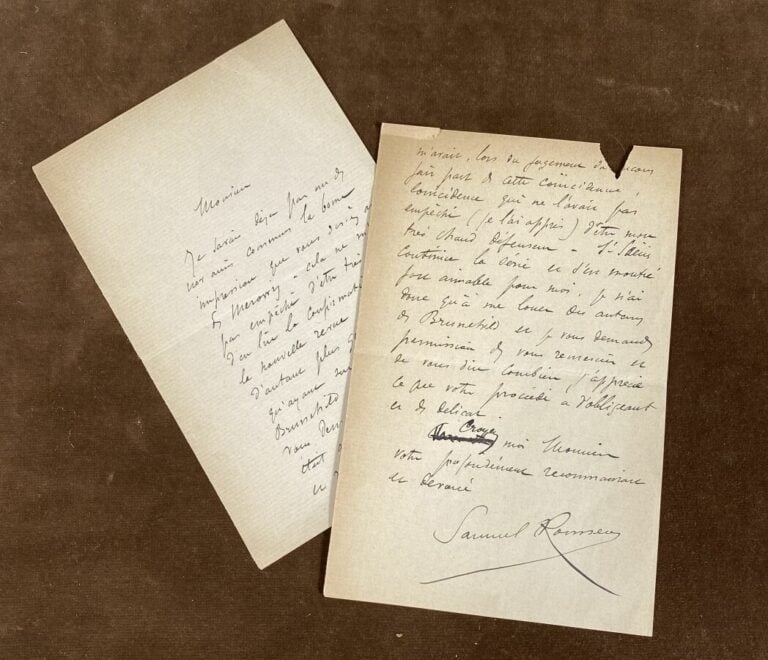 Rousseau, Samuel L.a.s. - Lettre de remerciement.