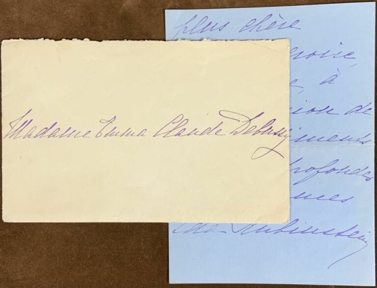 Rubinstein, Ida L.a.s. - Lettre de condoléances à l'occasion de la mort de Debu…