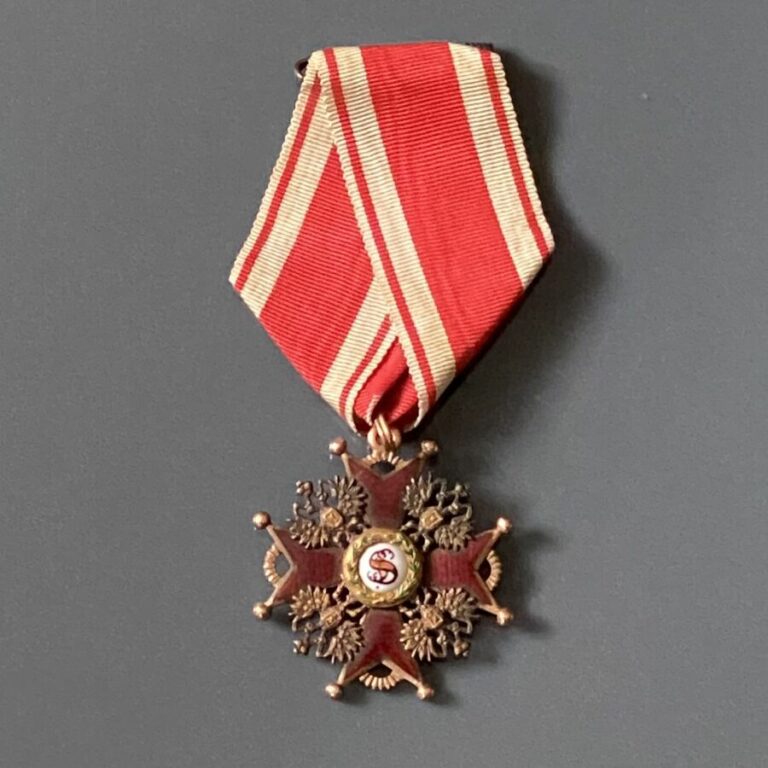 RUSSIE - Ordre de Saint-Stanislas, fondé en 1765, croix de chevalier en or et é…