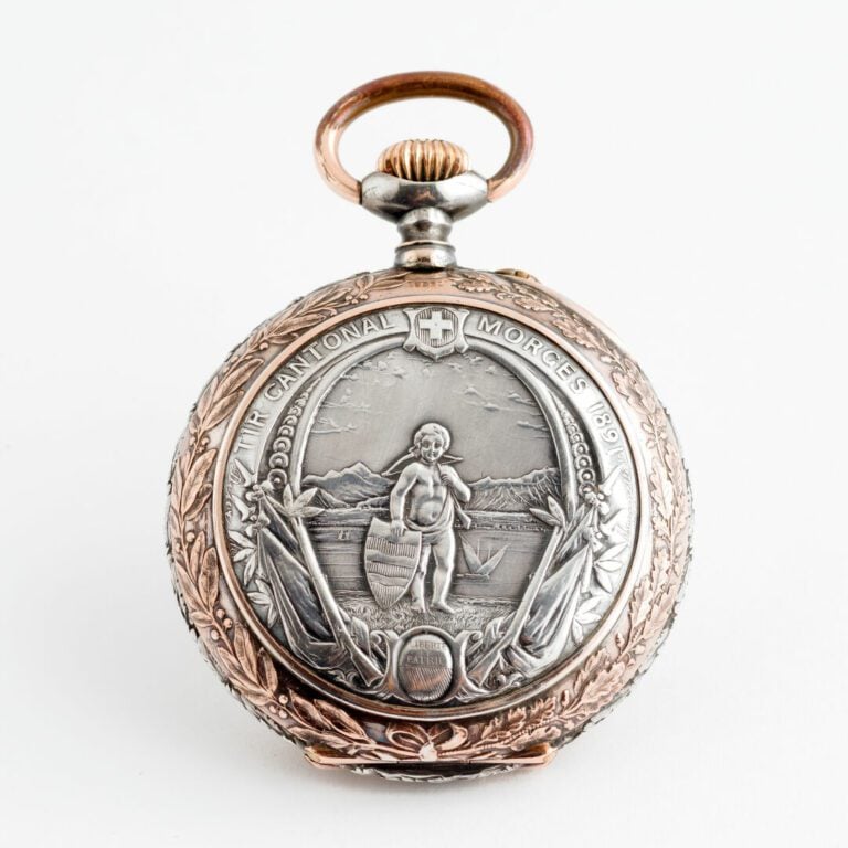 S. JACCARD DU GROS, STE CROIX - Régulateur chronomètre de chemin de fer en méta…