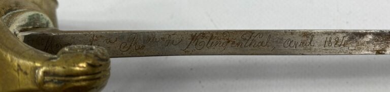 Sabre d'officier d'infanterie modèle 1824 - Lame signée Manufacture Royale de K…