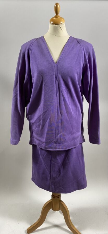 SAINT LAURENT RIVE GAUCHE - Robe à manches longues en tissu à motif de noeuds e…