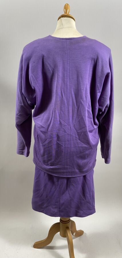 SAINT LAURENT RIVE GAUCHE - Robe à manches longues en tissu à motif de noeuds e…