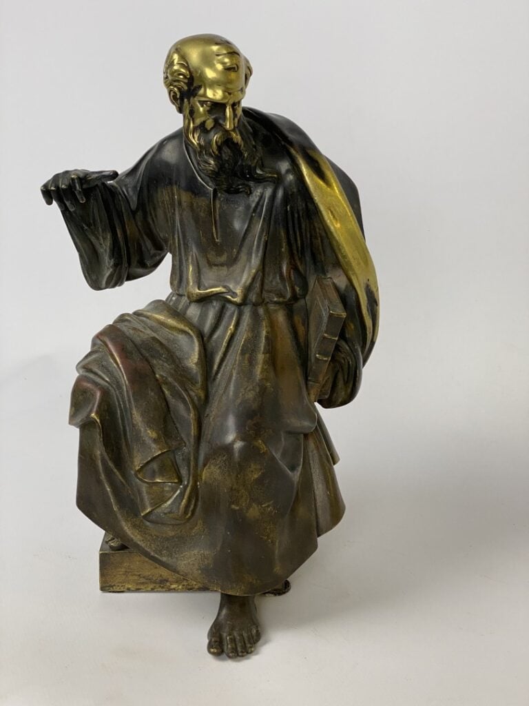 Saint personnage - Epreuve en bronze - H: 33 cm