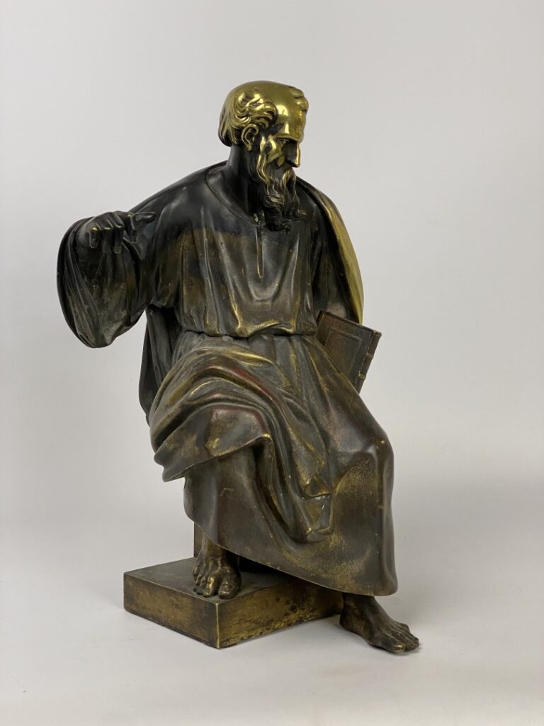 Saint personnage - Epreuve en bronze - H: 33 cm