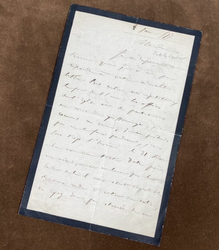 Saint-Saëns, Camille L.a.s. - Lettre à Judith Gautier.