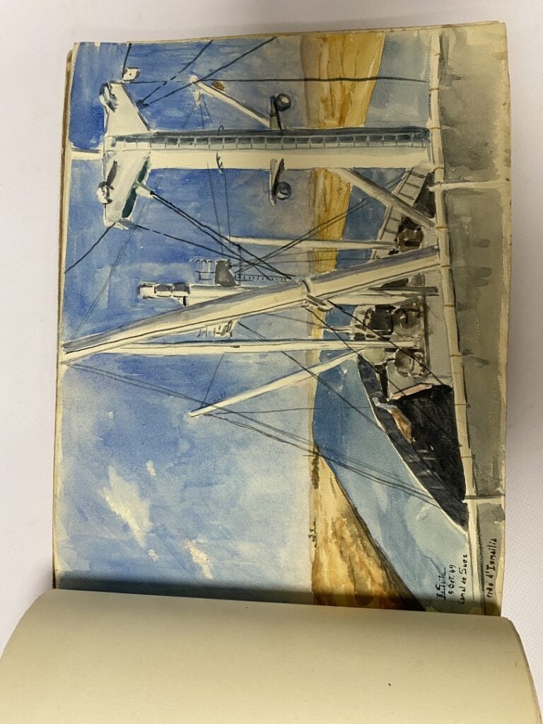 SAITO Ei Ichi (né en 1920). - Carnet de voyage contenant douze aquarelles, dont…