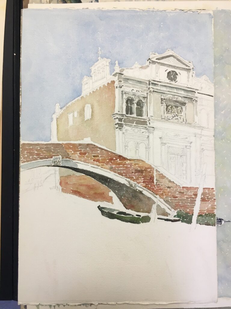 SAITO Ei Ichi (né en 1920). - Vues de Venise - Trois aquarelles sur papier (don…