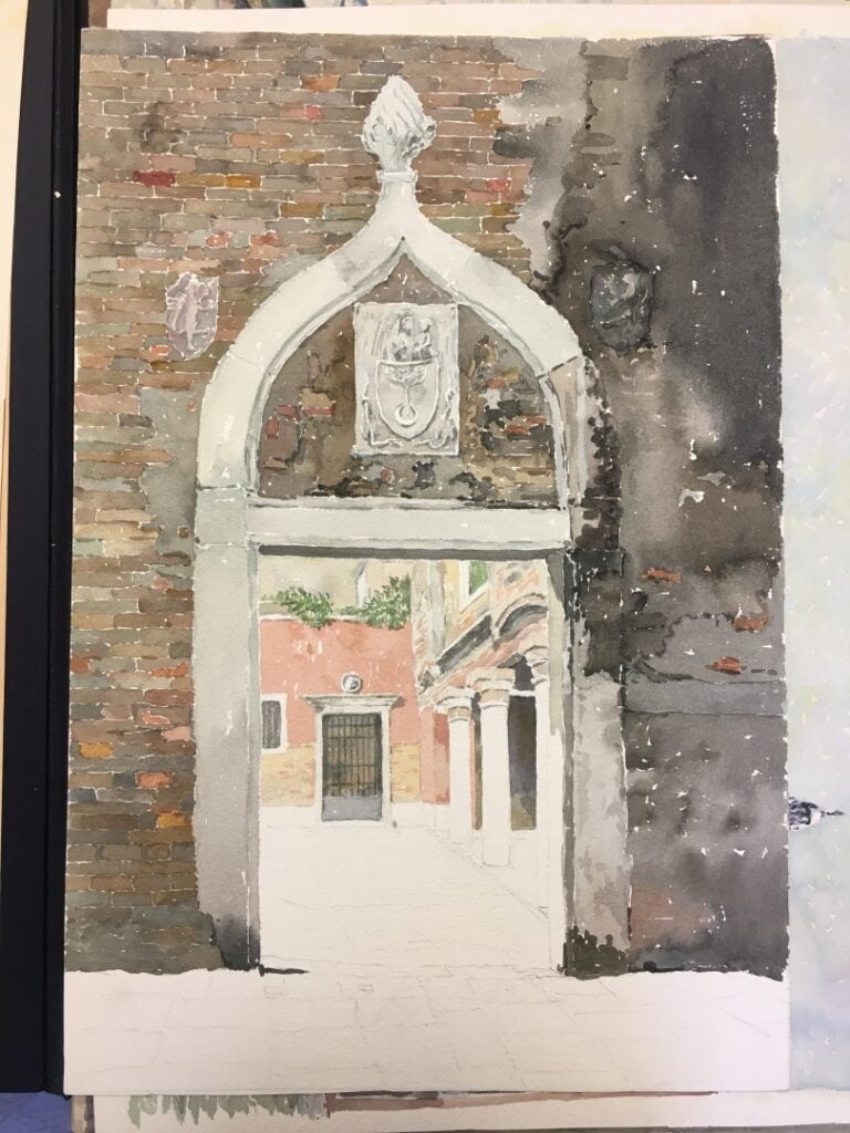 SAITO Ei Ichi (né en 1920). - Vues de Venise - Trois aquarelles sur papier (don…