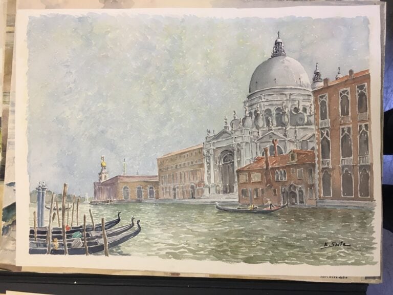 SAITO Ei Ichi (né en 1920). - Vues de Venise - Trois aquarelles sur papier (don…