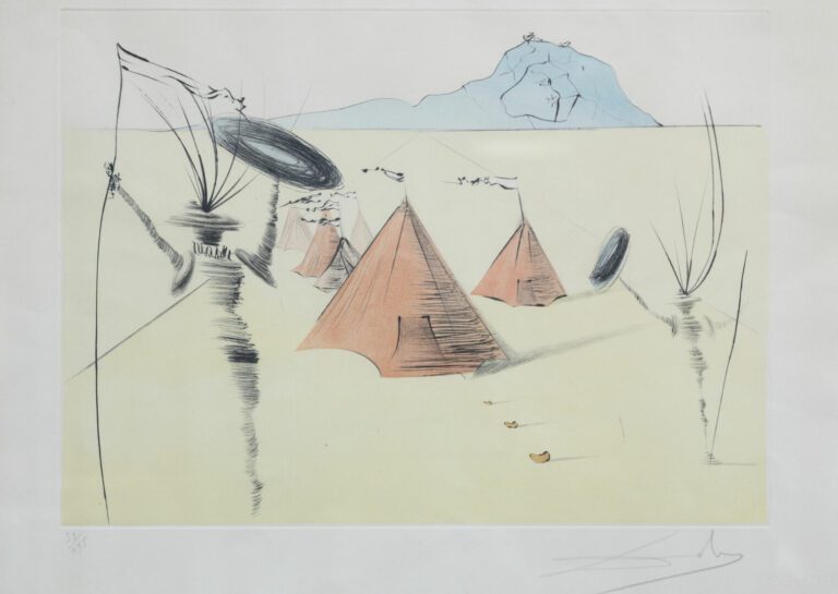Salvador DALI (1904-1989) - Don Quichotte - Lithographie signée en bas à droite…