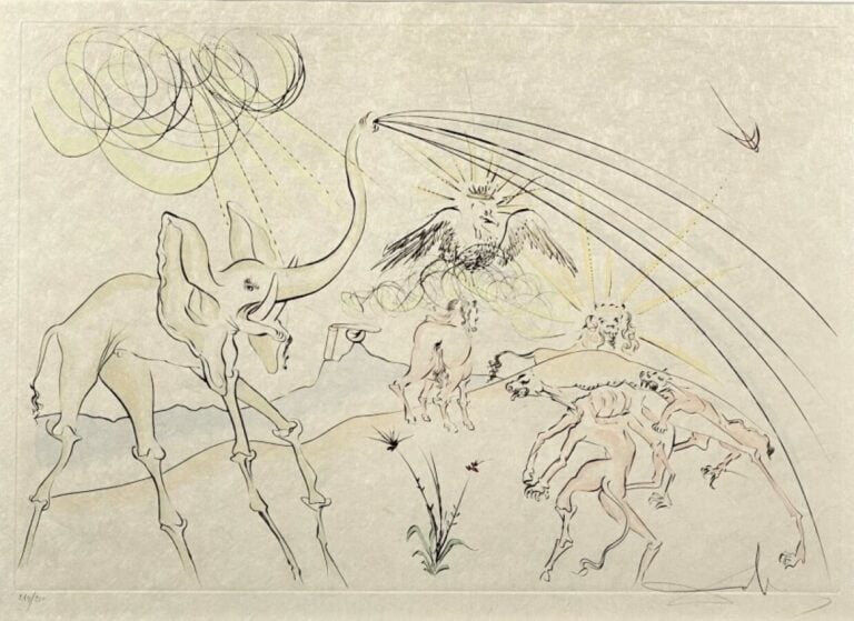 Salvador DALI (1904-1989) - Le bestiaire de La Fontaine Dalinisé : Les animaux…
