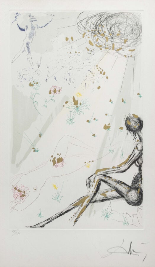 Salvador DALI (1904-1989) - The shepherd, 1971 (Löpsinger n°470) - Eau-forte en…