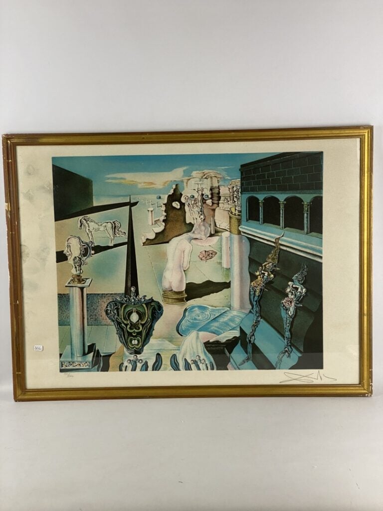 SALVADOR DALI (d'après) - Ensemble de trois lithographies en couleurs dont Lady…
