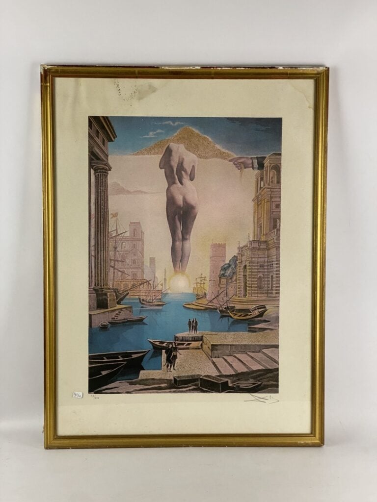SALVADOR DALI (d'après) - Ensemble de trois lithographies en couleurs dont Lady…