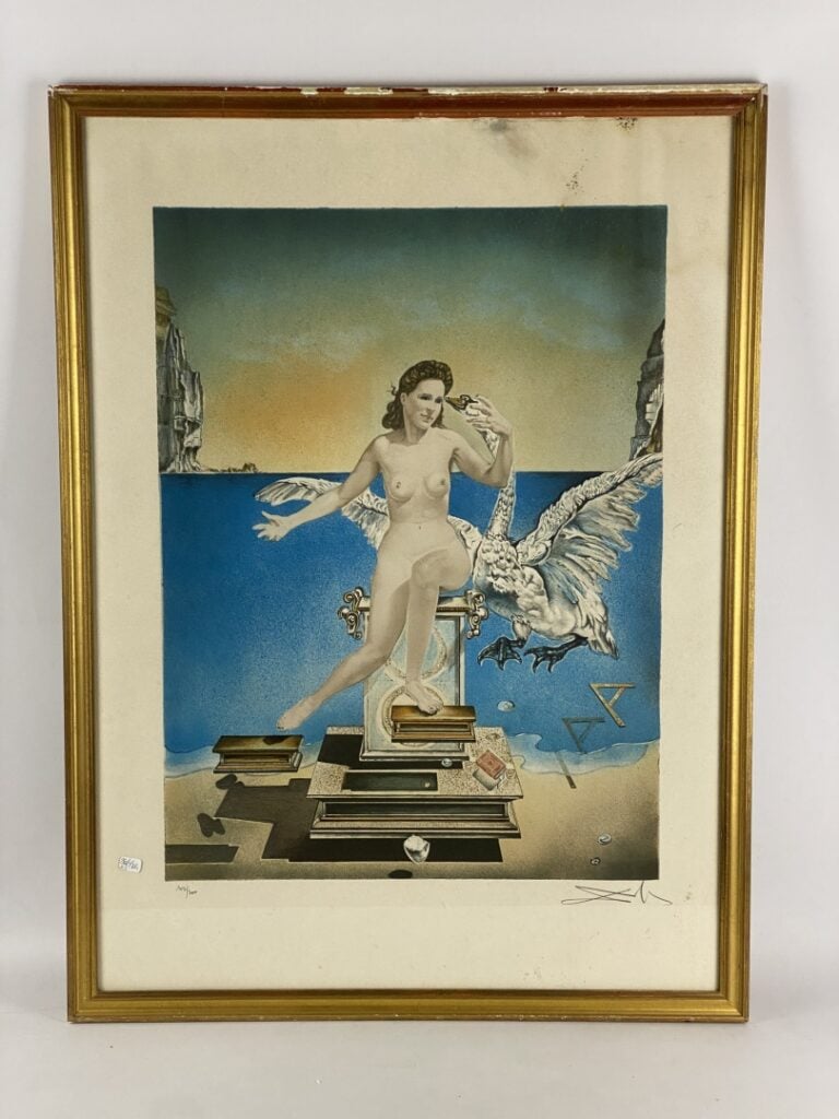 SALVADOR DALI (d'après) - Ensemble de trois lithographies en couleurs dont Lady…