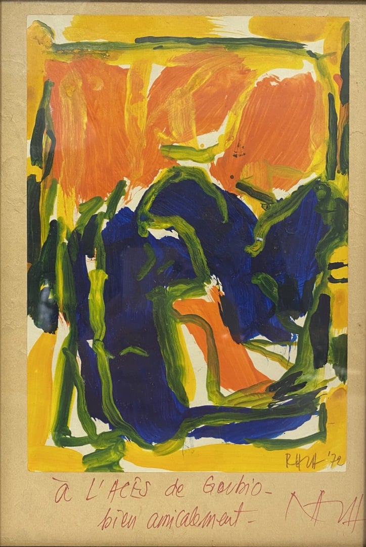 Sayed Haider RAZA (1922-2016). - Composition abstraite - Gouache sur papier. -…