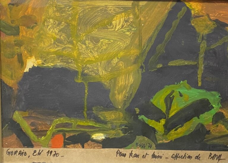 Sayed Haider RAZA (1922-2016). - Gorbio - Huile sur papier, signée en bas au ce…