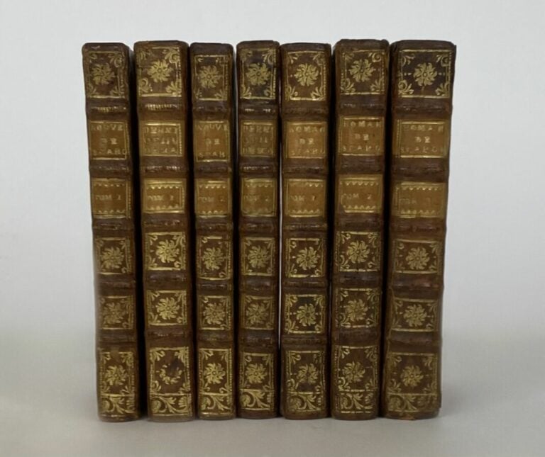 Scarron - Le roman comique - P., Michel-Etienne David, 1745. 7 vols in-12, plei…