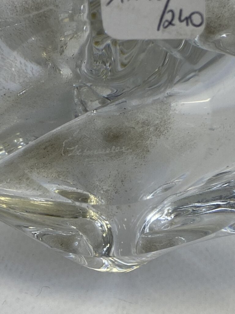 SCHNEIDER. - Pied de lampe en verre - (usures) - H: 20 cm