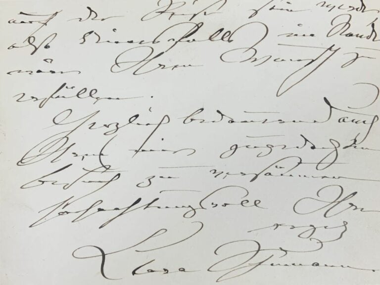 Schumann, Clara 2 l.a.s. - 2 lettres.