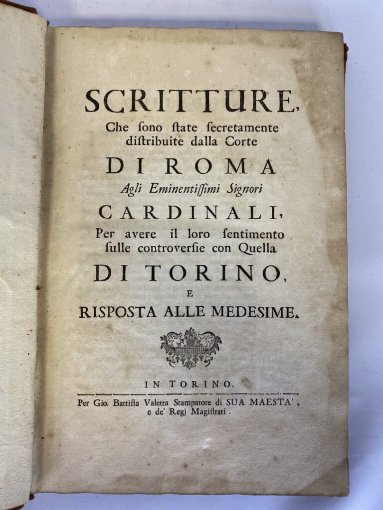 Scritture che sono state secretamente distribuite dalla Corte di Roma agli Emin…
