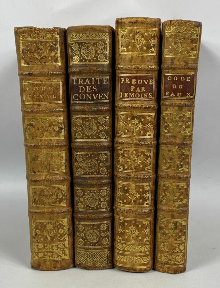 SERPILLON - Code civil ou commentaire sur l'ordonnance, 1776 - 4 volumes reliés…
