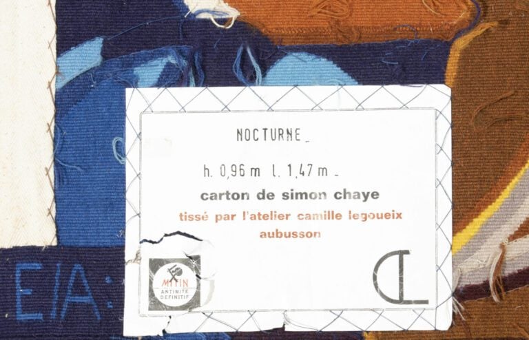 Simon CHAYE (1930) - (d'apres un carton de) - « nocturne » - Tapisserie à décor…