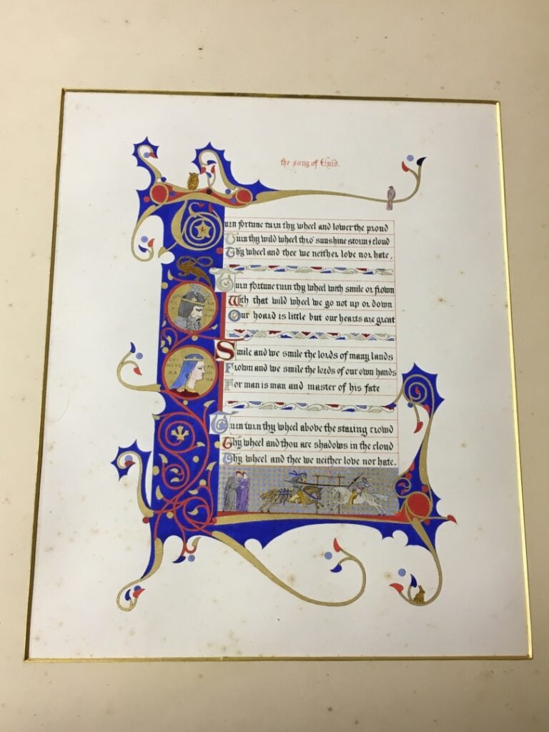 Sir Alfred TENNYSON. - Idylls of the King - Recueil de neuf enluminures en coul…