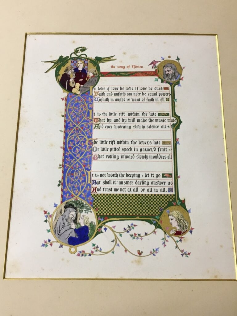 Sir Alfred TENNYSON. - Idylls of the King - Recueil de neuf enluminures en coul…