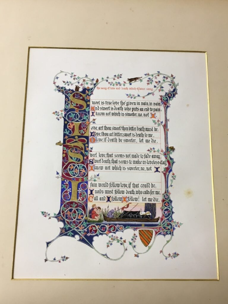 Sir Alfred TENNYSON. - Idylls of the King - Recueil de neuf enluminures en coul…