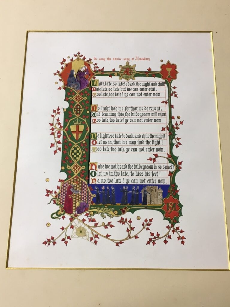 Sir Alfred TENNYSON. - Idylls of the King - Recueil de neuf enluminures en coul…