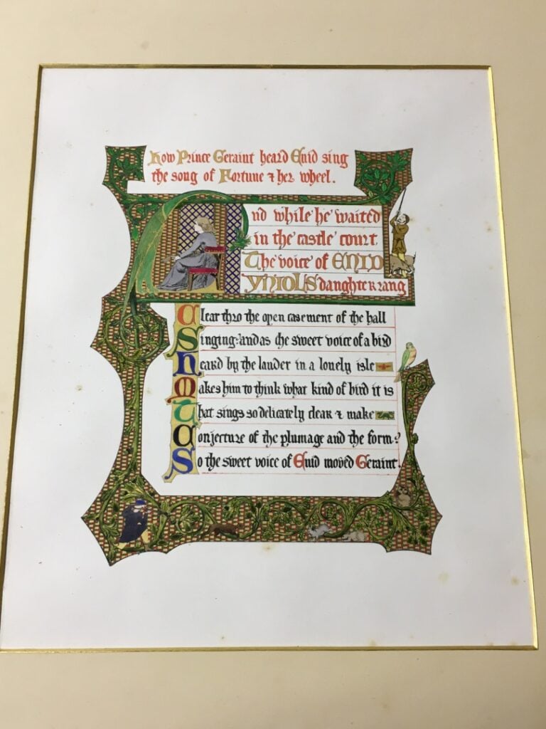 Sir Alfred TENNYSON. - Idylls of the King - Recueil de neuf enluminures en coul…