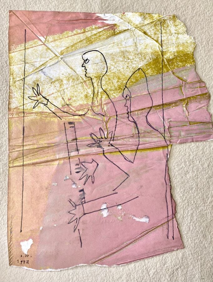 Slavko KOPA (1913-1955) - Concert à quatre mains, 1982 - Technique mixte sur pa…