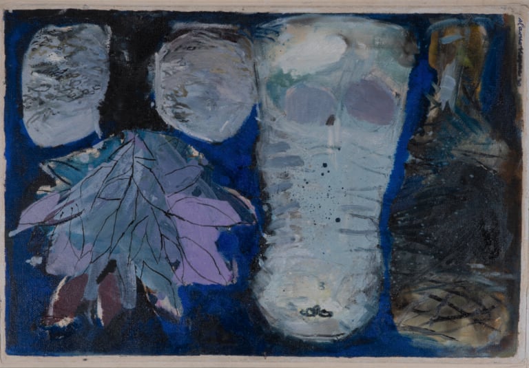 Slavko KOPA (1913-1995) - Arbuste violet, 1970 - Huile sur isorel, signée et da…