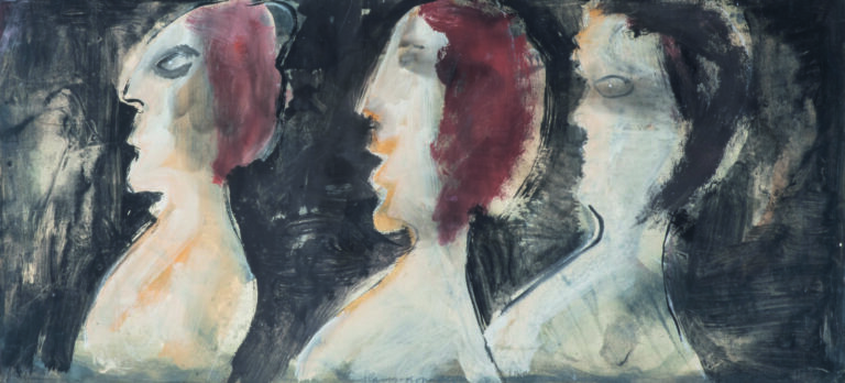 Slavko KOPA (1913-1995) - Belles de nuit, 1967 - Gouache sur papier marouflé su…