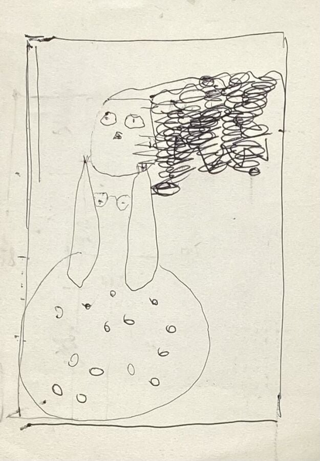 Slavko KOPA (1913-1995) - Composition avec une femme - Encre sur papier, cachet…