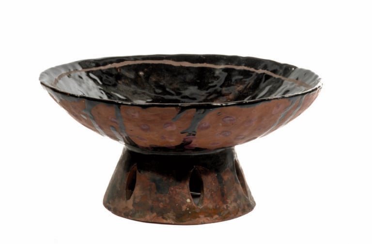 Slavko KOPA (1913-1995) - Coupe - Terre cuite émaillée et vernissée de couleur…