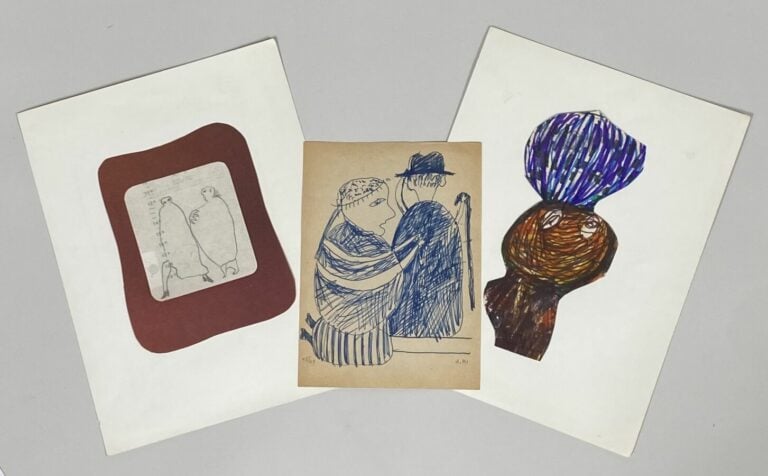 Slavko KOPA (1913-1995) - Deux personnages - Crayon sur papier, cachet du monog…