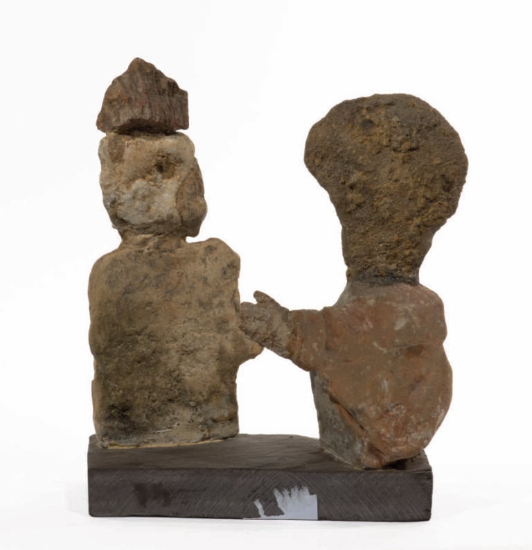 Slavko KOPA (1913-1995) - Dialogue, 1960 - Pierre sculptée, étiquette avec titr…