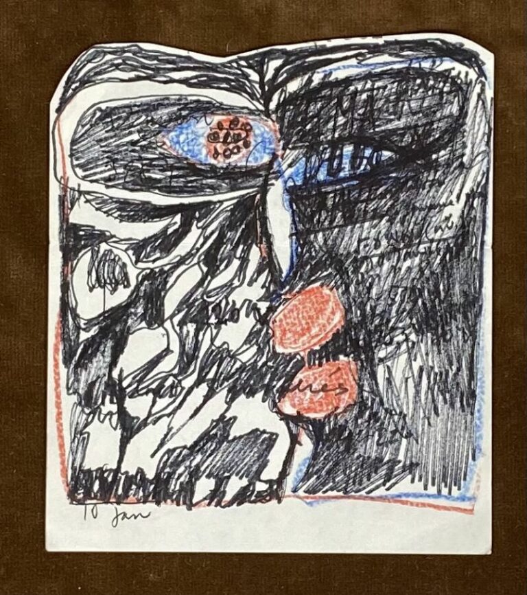 Slavko KOPA (1913-1995) - Femme - Collage et technique mixte sur papier, signé…