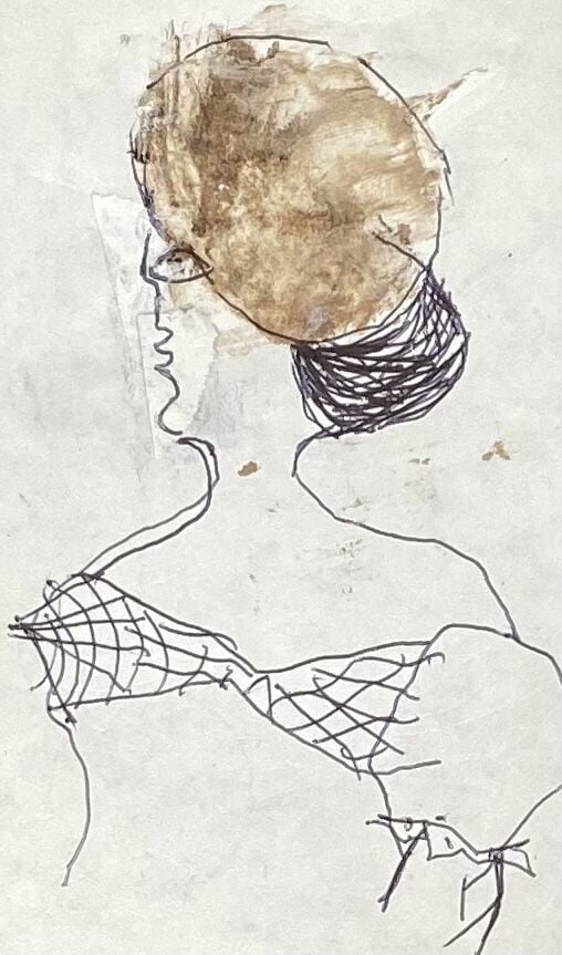 Slavko KOPA (1913-1995) - Femme - Technique mixte sur papier, cachet du monogra…