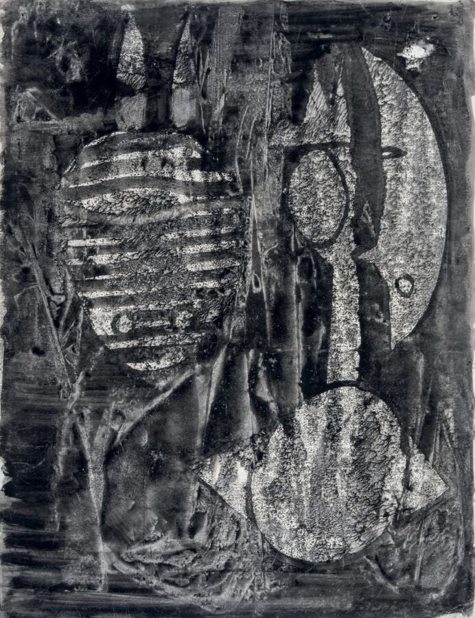 Slavko KOPA (1913-1995) - Masque, 1962-1963 - Gouache sur papier, 2 cachets de…