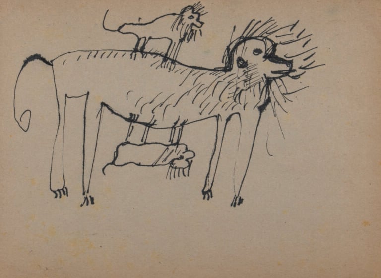 Slavko KOPA (1913-1995) - Maternité, 1948-1949 - Encre sur papier, cachet du mo…