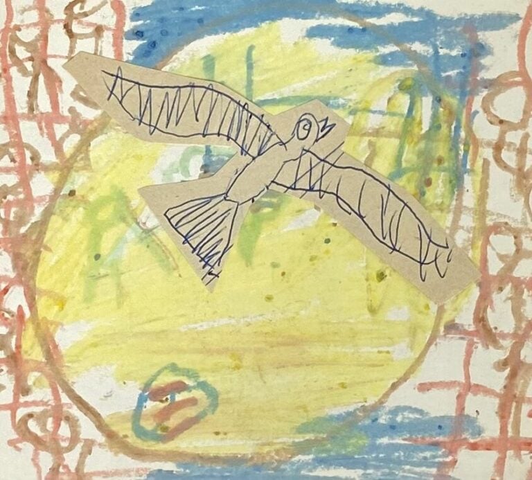 Slavko KOPA (1913-1995) - Oiseau - Collage et technique mixte sur papier, impri…