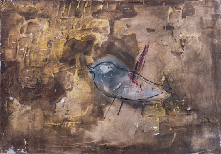 Slavko KOPA (1913-1995) - Oiseau - Peinture vinylique et technique mixte sur co…