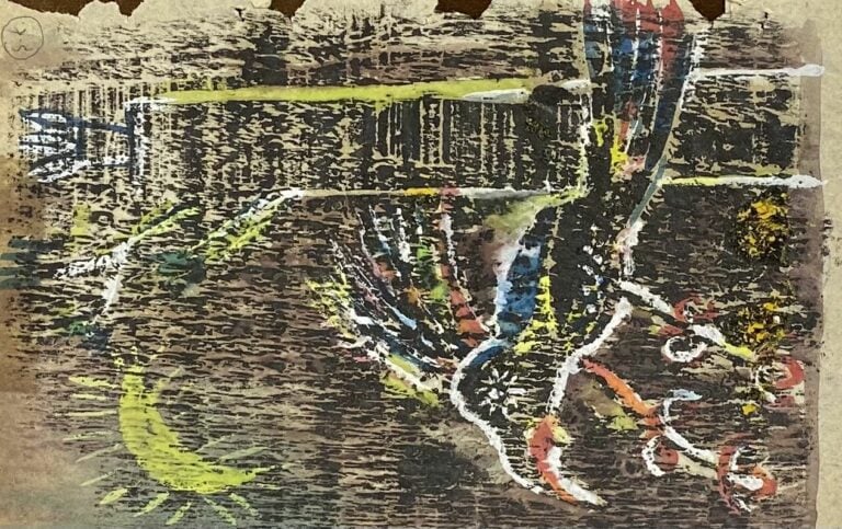 Slavko KOPA (1913-1995) - Oiseaux - Technique mixte sur papier mince, cachet du…