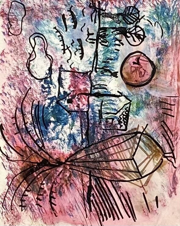 Slavko KOPA (1913-1995) - Paysage de Florence (?), 1946 - Technique mixte sur p…